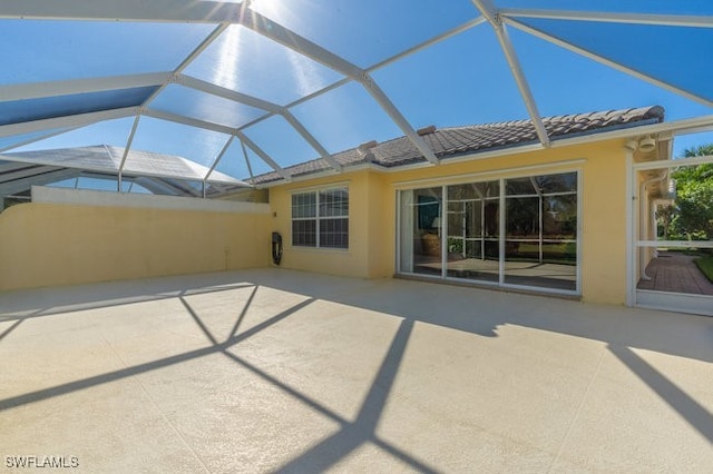 exterior space featuring a lanai and a patio