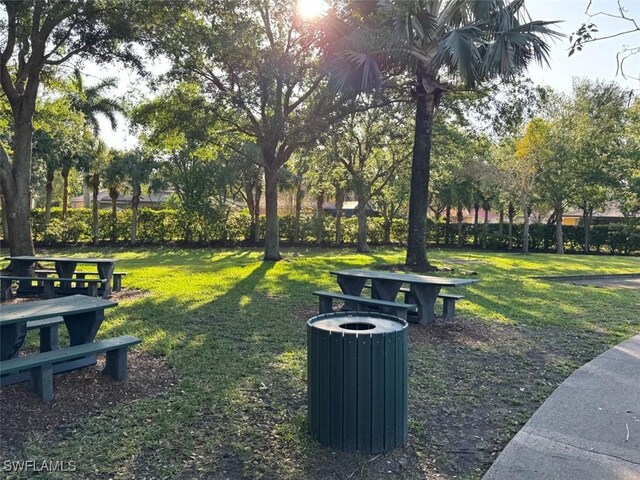 surrounding community featuring a lawn