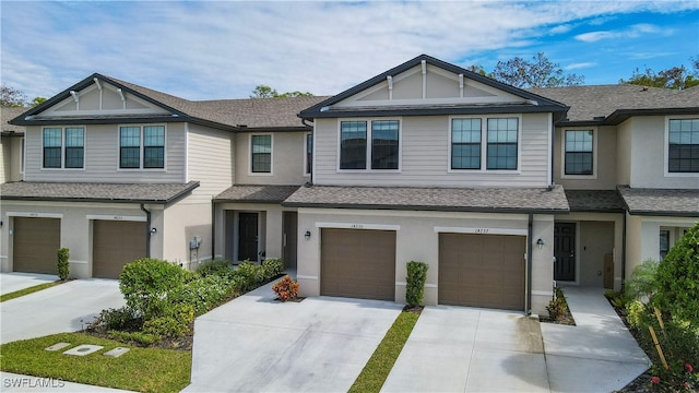 view of property with a garage