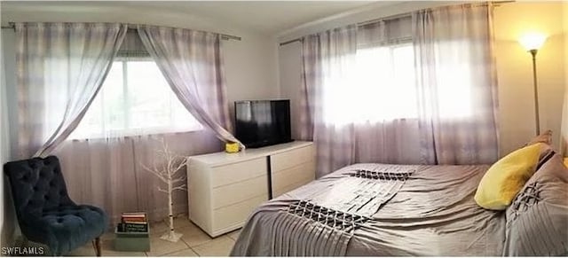 view of tiled bedroom