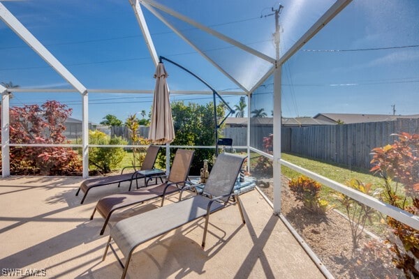 view of sunroom