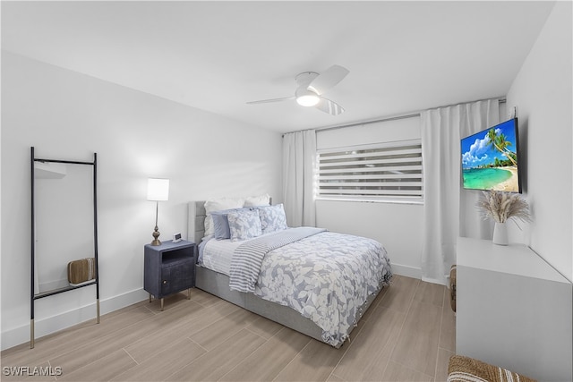 bedroom with ceiling fan