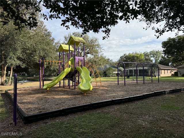 view of jungle gym