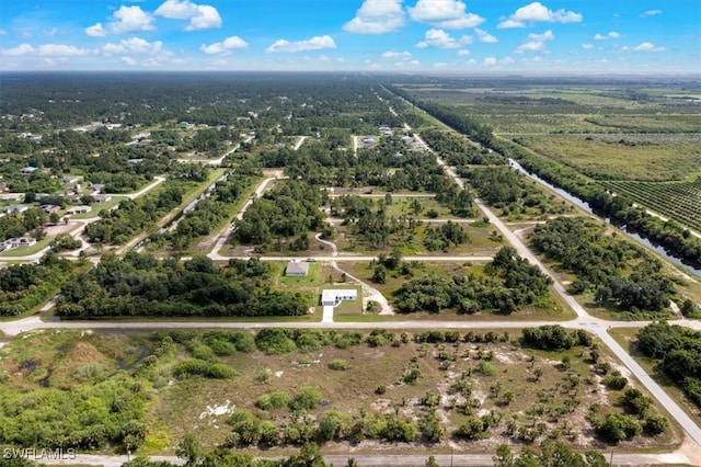 bird's eye view with a rural view