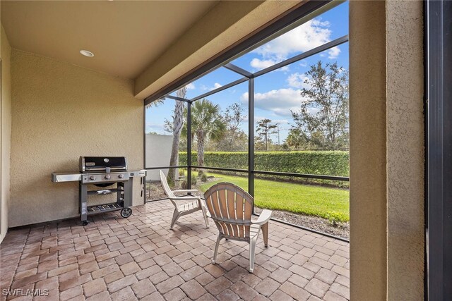 view of sunroom