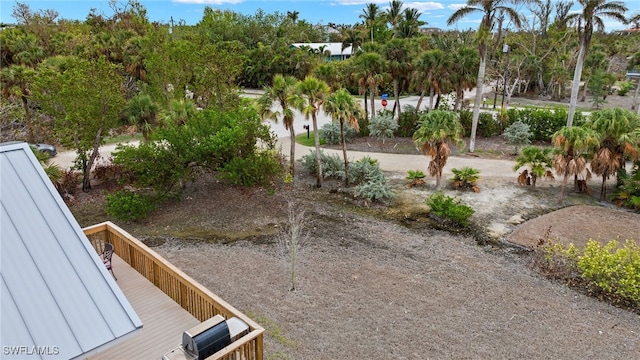 view of yard featuring a deck