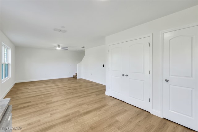 interior space featuring light wood-type flooring