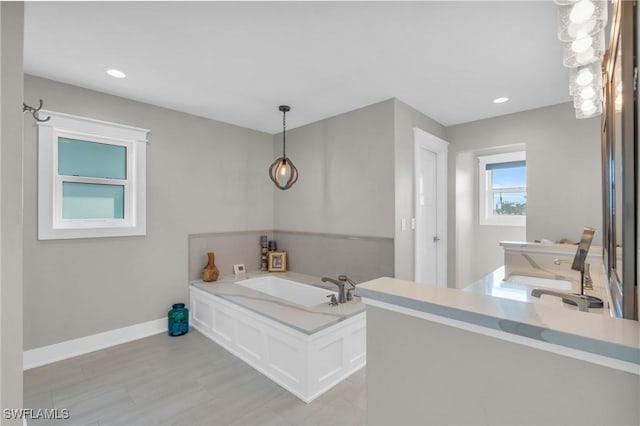 bathroom featuring a bathing tub