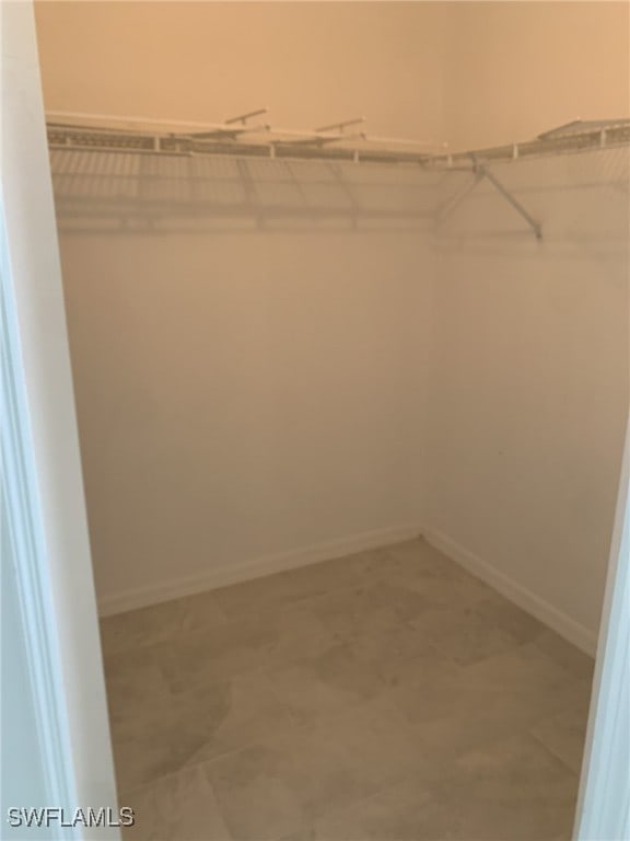 view of walk in closet