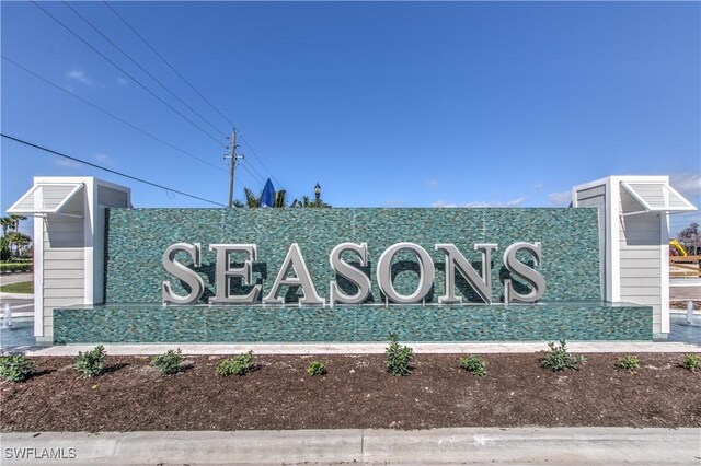 view of community sign