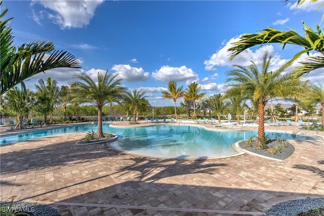 pool featuring a patio