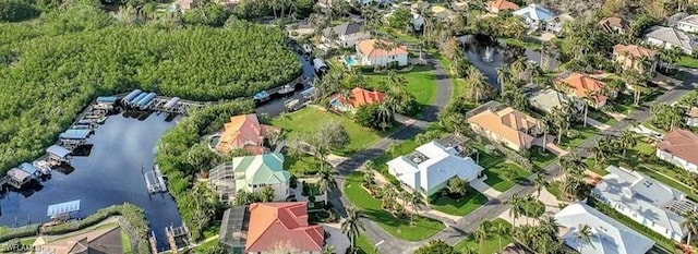 bird's eye view with a residential view