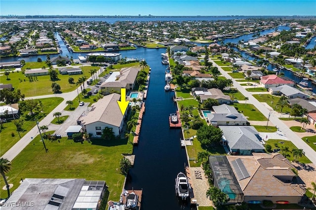 4914 Tudor Dr Unit 203, Cape Coral, FL 33904 - aerial overview of property's location with nearby suburban area and a nearby body of water