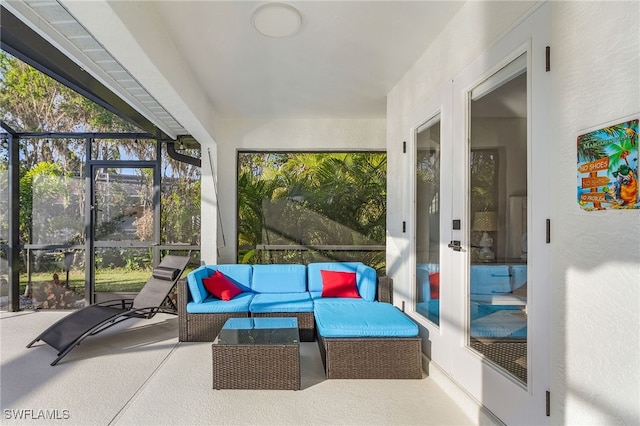 view of sunroom / solarium