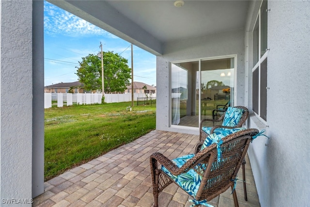 view of sunroom