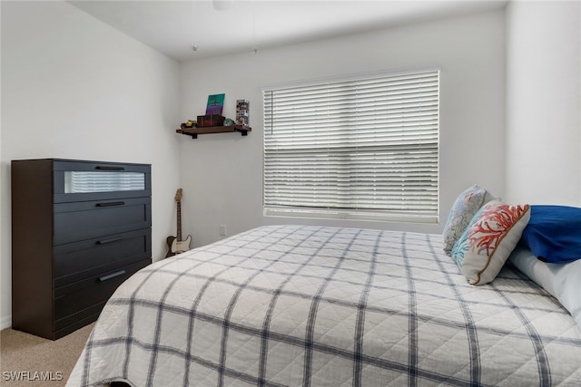 bedroom featuring carpet