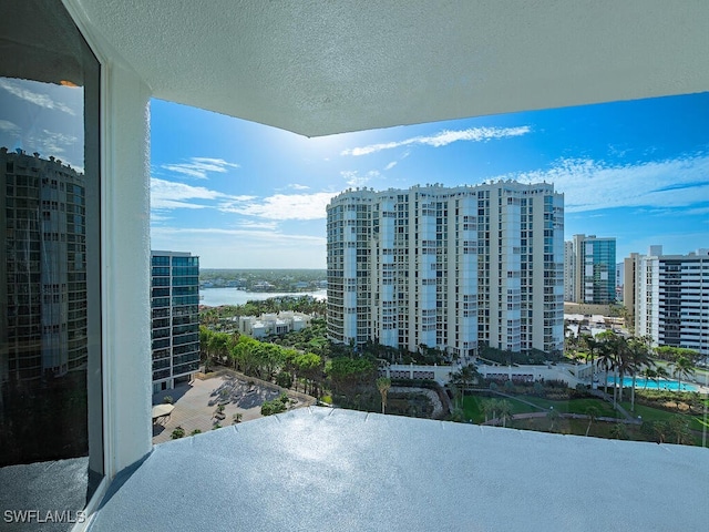 exterior space featuring a water view