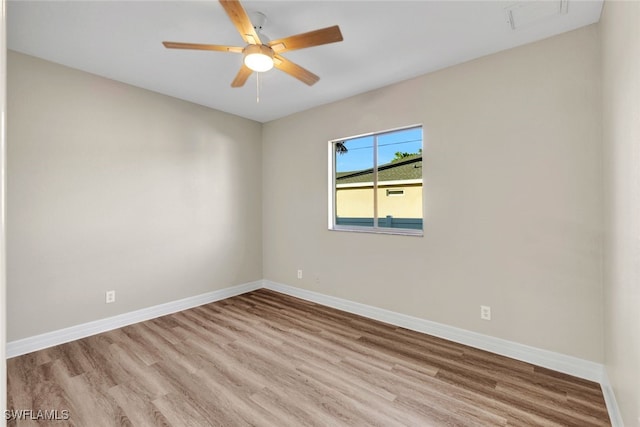 empty room featuring light hardwood / wood-style flooring