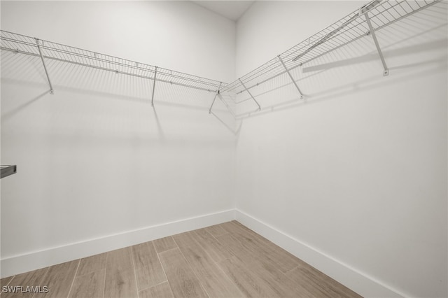 walk in closet featuring hardwood / wood-style floors