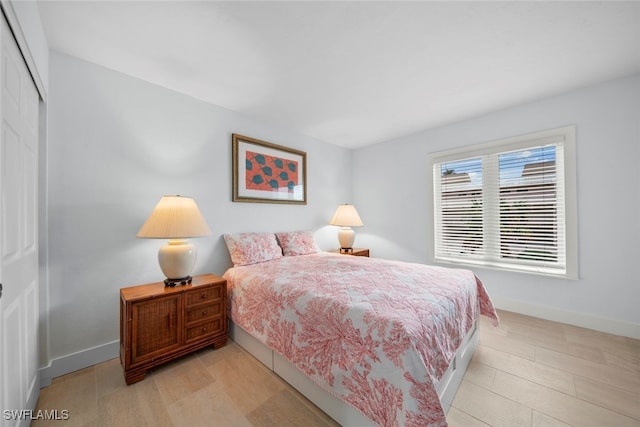 bedroom with a closet