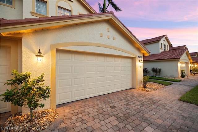 view of front of house featuring a garage