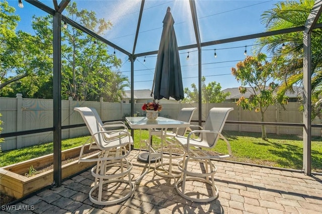 view of sunroom