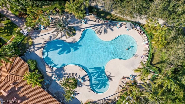 5051 Jarvis Ln, Naples, FL 34119 - aerial view of a pool area