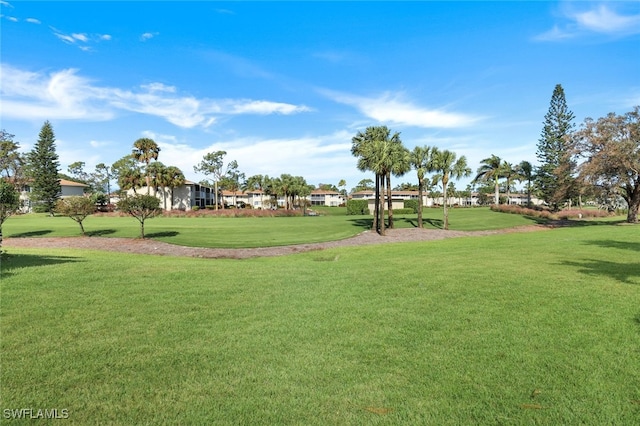 view of home's community featuring a lawn