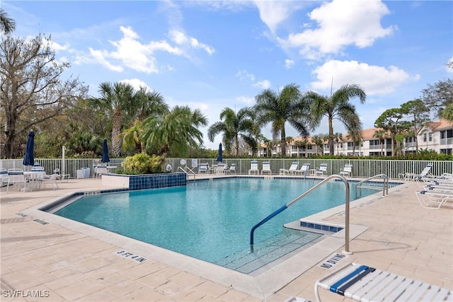 view of pool with a patio area