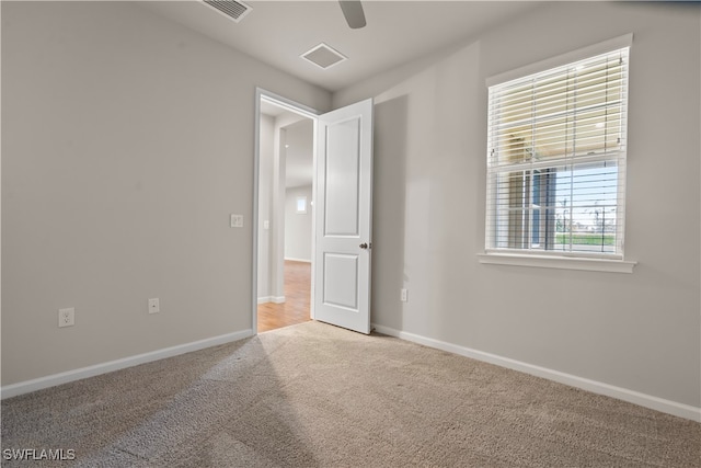 view of carpeted spare room