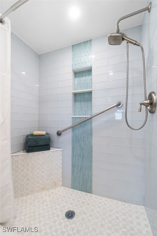 bathroom with walk in shower