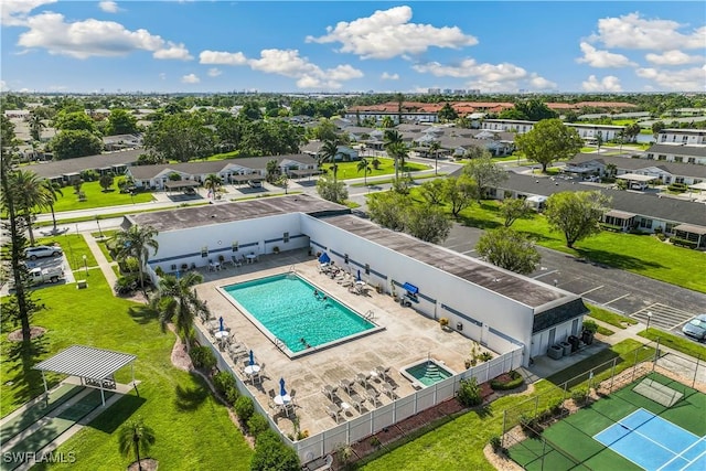 6842 Bogey Dr, Fort Myers, FL 33919 - drone / aerial view of a pool