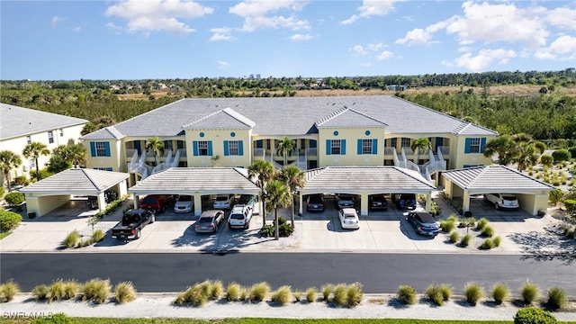 view of front of house featuring a carport