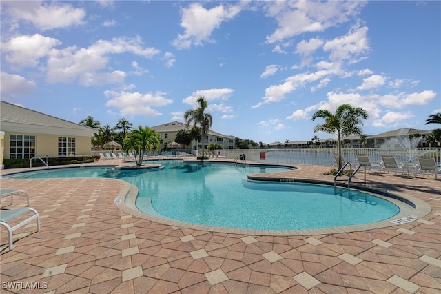 view of pool with a patio