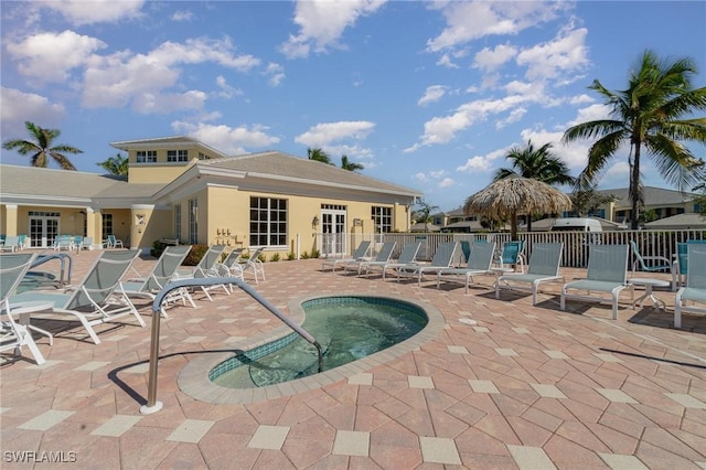 14531 Abaco Lakes Dr Unit 103, Fort Myers, FL 33908 - view of pool with a patio area, a pool, and french doors