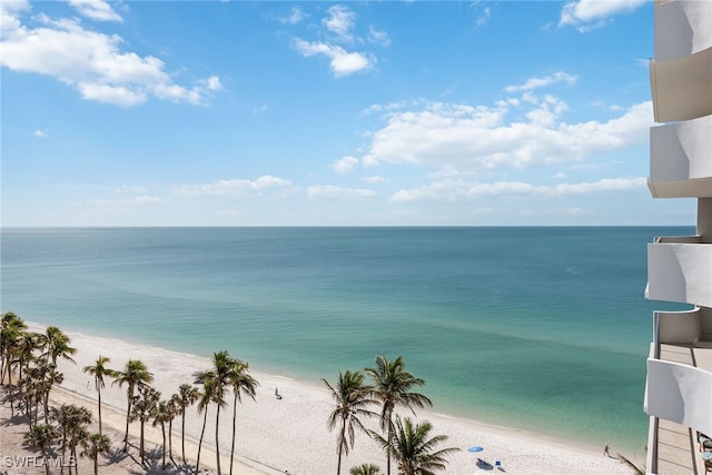 property view of water with a view of the beach