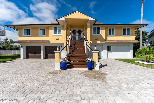 view of front of home featuring a garage