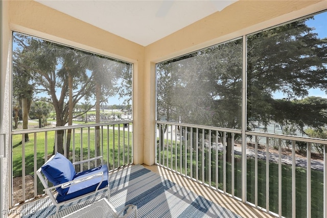 unfurnished sunroom with plenty of natural light