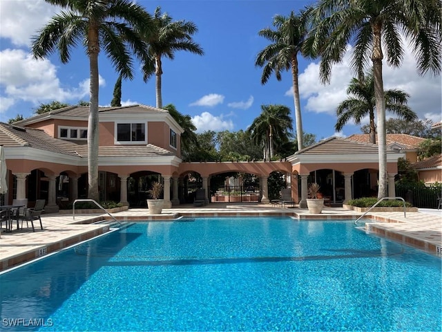 view of pool featuring a patio area