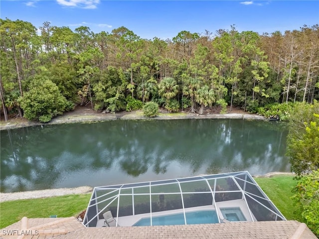 view of water feature