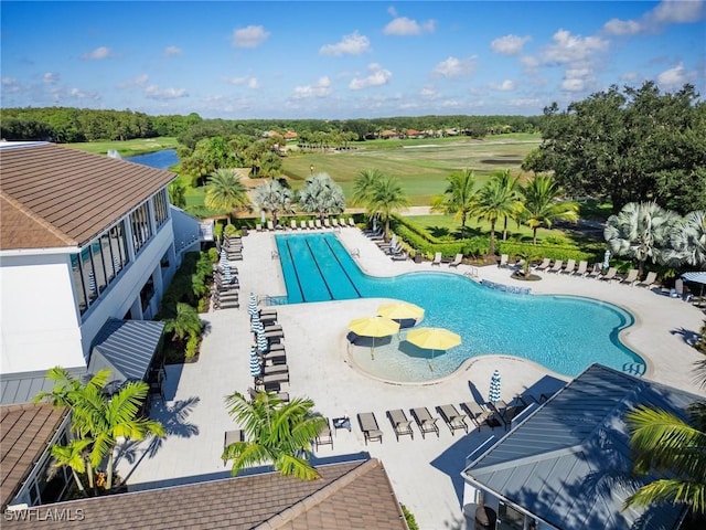 view of pool