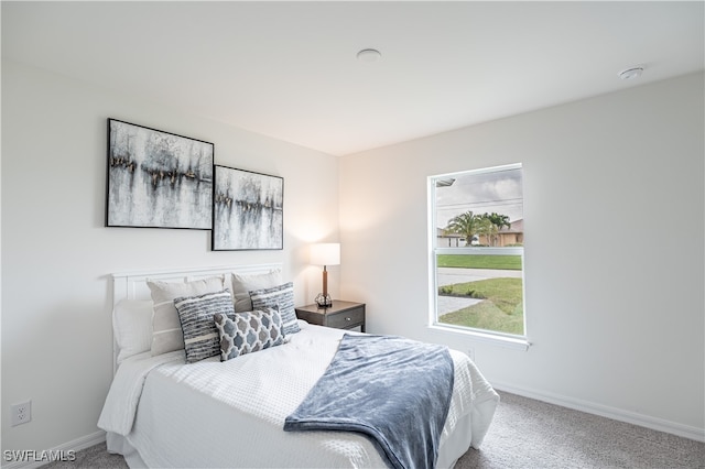 view of carpeted bedroom