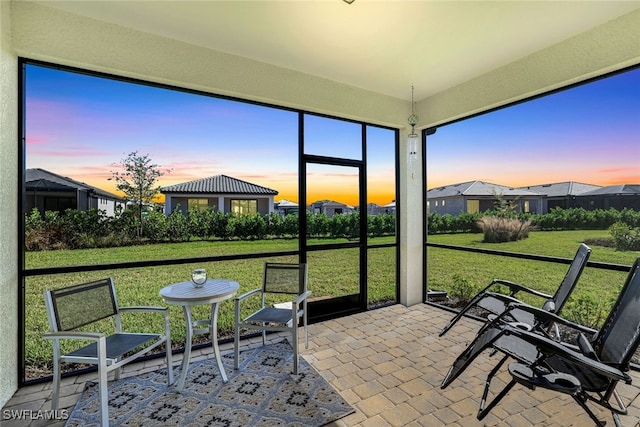 view of sunroom / solarium