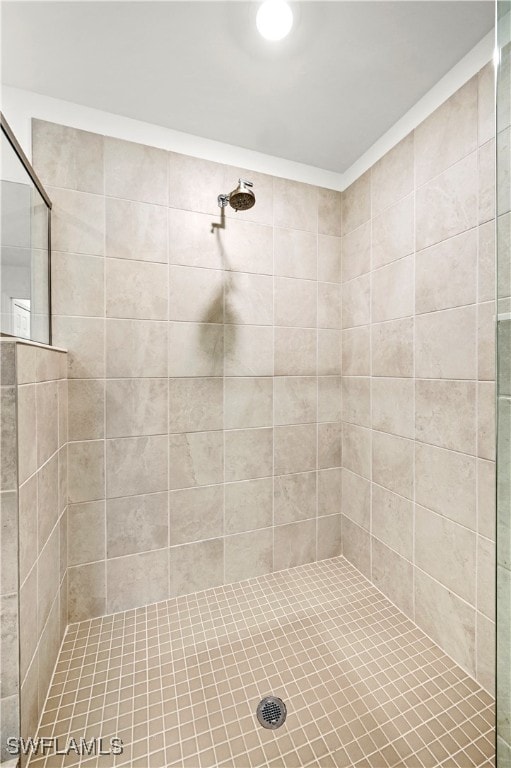 bathroom with tiled shower