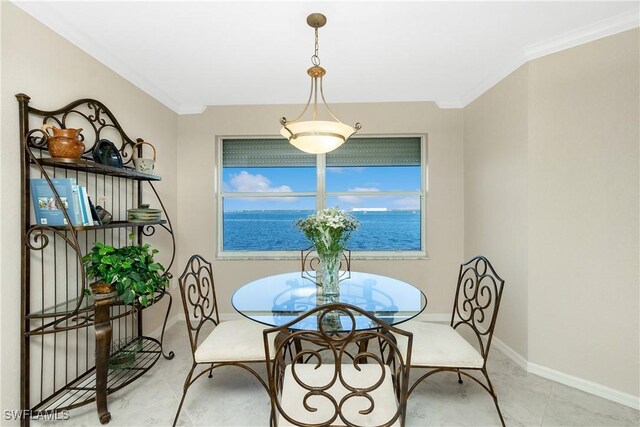 1650 W Marion Ave Unit 144, Punta Gorda, FL 33950 - dining area with ornamental molding and baseboards