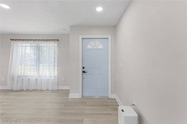 foyer featuring light hardwood / wood-style floors