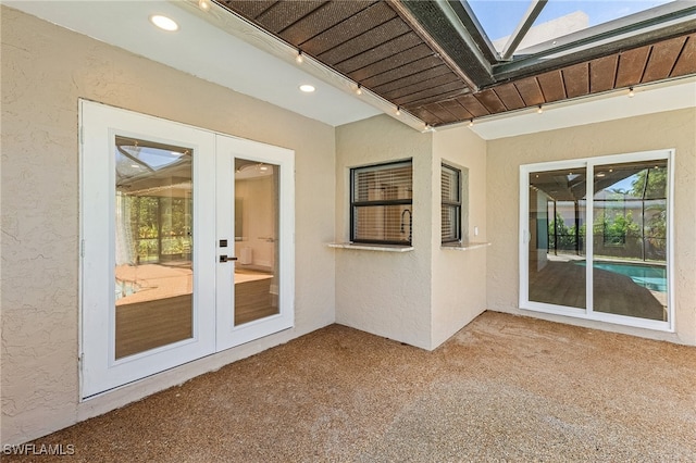 view of patio with french doors