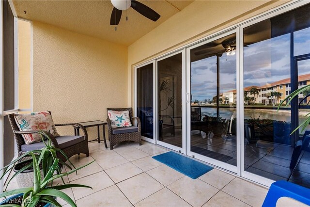 view of patio / terrace with ceiling fan