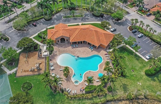 birds eye view of property