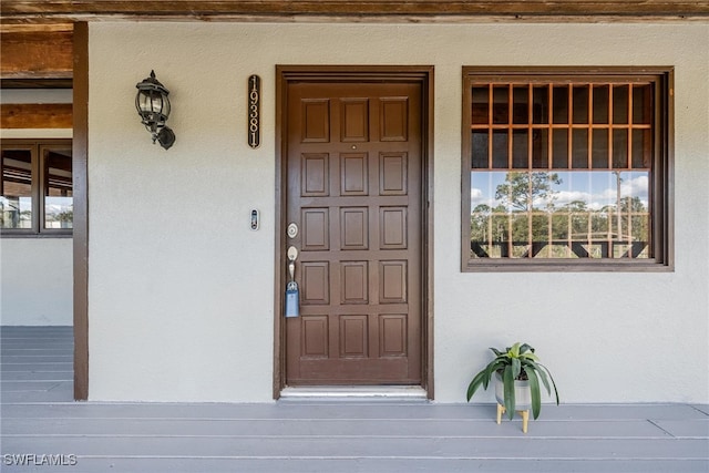 view of doorway to property